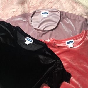 Three Old Navy VELET blouses
